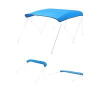 VEVOR 4 Bow Boat Bimini Tops, 600D Polyester Canopy, Waterproof & Sun Protection Boat Awning Canopy with Storage Bag, Bimini Top Replacement 96" Lx(97"-103") W, Pacific Blue