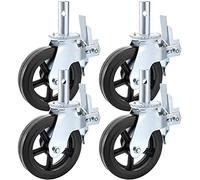 VEVOR 4 Pack 8 Inch Iron Core Polyurethane Swivel Caster With Dual Locking Brake Adjustable Legs 1100LBS Capacity per Wheel
