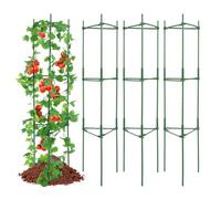 VEVOR 4 Packs Tomato Cages for Garden, 63 inch Tomato Trellis Plant Stakes Support, Stackable Tall Plant Support Cage, for Raised Garden Bed, Vegetables Flowers and Climbing Plants