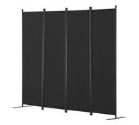 VEVOR Room Divider, 4 Panel Room Dividers and Folding Privacy Screens, Fabric Partition Room Dividers for Office, Bedroom, Dining Room, Study, Freestanding, Black