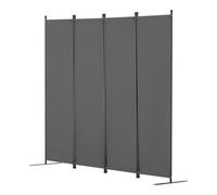 Vevor 4 Panel Folding Room Divider, Fabric Partition Privacy Screen For Office Bedroom Dining Room, Light Gray