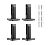 VEVOR 4 PCS Square Glass Railing Bracket, 0.31"-0.47" Tempered Glass, 304 Stainless Steel, Black