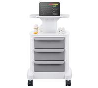 VEVOR 4 Tiers Lab Carts, Lab Utility Cart with 3 Drawers & 1 Top Tray, Mobile Medical Cart with ABS Material, Lab Rolling Cart with 4 Silent Wheels for Lab, Clinic, Hospital, Salon, White