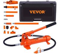 VEVOR 4 Ton Porta Power Kit, Portable Hydraulic Jack with 3.9 ft/1.2 m Oil Hose, Auto Body Frame Repair Kit with Storage Case for Car Repair, Truck, F