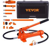 VEVOR 4 Ton Porta Power Kit, Portable Hydraulic Jack with 3.9 ft/1.2 m Oil Hose, Auto Body Frame Repair Kit with Storage Case for Car Repair, Truck, Farm (8800 LBS)