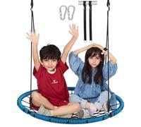 VEVOR Spider Web Saucer Swing, 40 Inch Round Swings for Kids Outdoor, 750lbs Weight Capacity Saucer Tree Swing, Stable Woven Rope Swing Seat with Tree Hanging Straps and Adjustable Multi-Strand Ropes