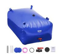 VEVOR 400L/105.7 Gallon Water Storage Bladder, RV Water Tank, 1000D Blue PVC Collapsible Water Storage Containers, Large Capacity Soft Water Bag, Portable Water Bladder, Fire Prevention, Camping