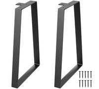 VEVOR 406.4MM Trapezoid Steel Table Legs, Replacement Furniture Legs Set of 2 for DIY Coffee Tables, Modern Desks, Bench, Night Stands, Sofa, Max Load 181.4KG Heavy Duty, Quick Instalation Legs Black