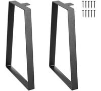 VEVOR 406.4MM Trapezoid Steel Table Legs, Replacement Furniture Legs Set of 2 for DIY Coffee Tables, Modern Desks, Bench, Night Stands, Sofa, Max Load 181.4KG Heavy Duty, Quick Instalation Legs Black