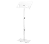 VEVOR 43-Inch Acrylic Lectern, Portable Laptop Desk with Wide Reading Surface, Book Clips, Adjustable Angle, Floor-Standing, for Classroom, Wedding, Conference, Lecture and Concert, 400 x 310 mm