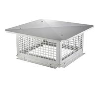 VEVOR 431.8x431.8mm, 304 Stainless Steel Fireplace Chimney, Easily Toppled & Practical Accessories & Easy Installation, Fits Mesh Covers Outside Clay Flue Shingles, Silver