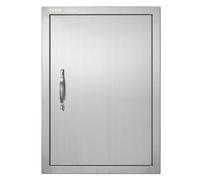 VEVOR BBQ Access Door, 432x610 mm Single Outdoor Kitchen Door, Stainless Steel Flush Mount Door, Wall Vertical Door with Handle, for BBQ Island, Grilling Station, Outside Cabinet, 17W x 24H
