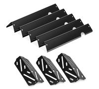 VEVOR Flavorizer Bars and Heat Deflectors, 44cm Grill Replacement Part, for Weber Genesis ll 310 315 335 340, E/S 325s, ES/SX 325s, E/S 335, EX/SX/EPX-335 Grills, Porcelain-enameled Steel, 8 Pack