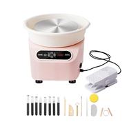 VEVOR 450W Direct Drive Pottery Wheel, 11 inch Forming Machine for Adults with LCD Touch Screen Foot Pedal, 50-300RPM Speed Adjustable Clay Potter's Wheel, for Ceramic Work Art Craft Home DIY, Pink