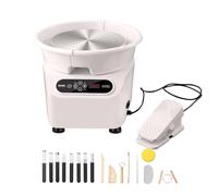 VEVOR 450W Direct Drive Pottery Wheel, 11 inch Forming Machine for Adults with LCD Touch Screen Foot Pedal, 50-300RPM Speed Adjustable Clay Potter's Wheel, for Ceramic Work Art Craft Home DIY, White