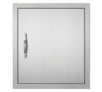 VEVOR BBQ Access Door, 457x508 mm Single Outdoor Kitchen Door, Stainless Steel Flush Mount Door, Wall Vertical Door with Handle and Hook, for BBQ Isla