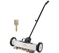 VEVOR 45Lbs Rolling Magnetic Sweeper with Wheels, 18-inch Large Magnet Pickup Lawn Sweeper, Push-Type Magnetic Pick Up Sweeper, Magnet with Telescoping Handle, Easy Cleanup of Workshop Yard Garage