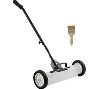 Vevor 45Lbs Rolling Magnetic Sweeper With Wheels, Push-Type Magnetic Pick Up Sweeper, 18-Inch Large Magnet Pickup Lawn