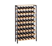 VEVOR 48 Bottle Wine Rack,8-Tier Iron Wine Bottle Holder With Wood Table