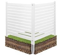 VEVOR 48" W x 48" H Vinyl Privacy Fence Panels Air Conditioner Fence Louvered