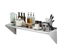 VEVOR 48" x 14" Stainless Steel Wall Mounted Shelf Kitchen Restaurant Shelving