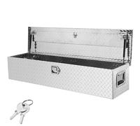 VEVOR 48"x15"x15" Heavy Duty Aluminum Bar Tread Tool Box for Pick Up Truck Bed