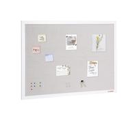 VEVOR 48"x36" White Cork Board with Linen Surface Wall-Mounted Bulletin Board