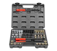 Vevor 49-Piece Thread Chaser Set, Unc Unf And Metric Thread Restorer Tool, Rethreading Tool Kit With 22 Taps 24 Dies