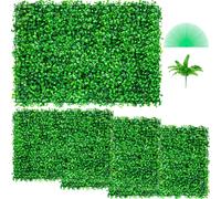 VEVOR 4PCS 24""x16"" Artificial Boxwood Panels Boxwood Hedge Wall Pane