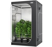VEVOR 4x4 Grow Tent, 48'' x 48'' x 80'', High Reflective 2000D Mylar Hydroponic Growing Tent with Observation Window, Tool Bag and Floor Tray for