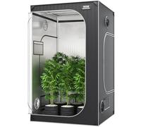 VEVOR 4x4 Grow Tent, 48'' x 48'' x 80'', High Reflective 2000D Mylar Hydroponic Growing Tent with Observation Window, Tool Bag and Floor Tray for Indoor Plants Growing
