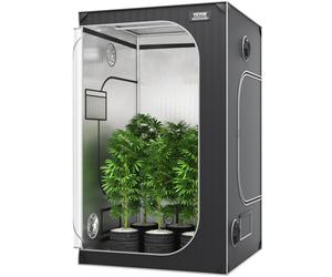 VEVOR 4x4 Grow Tent, 48'' x 48'' x 80'', High Reflective 2000D Mylar Hydroponic Growing Tent with Observation Window, Tool Bag and Floor Tray for