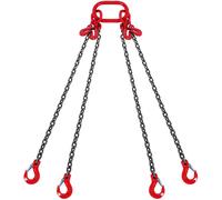 VEVOR 5/16" x 10' Chain Sling 4 Legs G80 Lifting Chain with Grab Hooks 11000 lbs