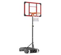 VEVOR 5-7 ft Adjustable Height Portable Basketball Hoop, 28 inch Backboard, Black, 19.84 lbs