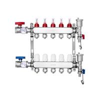 VEVOR 5-Branch Radiant Heat Manifold, 1/2" PEX Tubing Manifold, Stainless Steel PEX Manifold for Hydronic Radiant Floor Heating, Radiant Heat PEX Manifold Kit with 1/2" Adapters Included