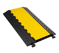 VEVOR 5 Channel Rubber Cable Protectors Extreme Cable Ramps 66000lbs Heavy Duty 5 Slots Protective Cable Wire Cord Ramp Driveway Rubber Traffic Speed