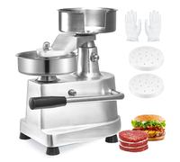 Vevor Commercial Burger Patty Maker, 5Inch/130mm, Heavy Duty Stainless Steel Meat Press With 1000 Patty Papers