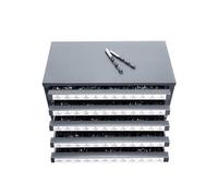Vevor 5-Drawer Drill Bit Cabinet, For Wire Gauge 1 To 60, Stackable Steel Organizer With Labels For Drill Bit Storage