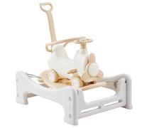 VEVOR 5 in 1 Rocking Horse for Toddlers 1-3 Years, Baby Rocking Horse with Trampoline, Detachable Balance Board, Push Handle and 4 Smooth Wheels, Support to 80lbs Kids Ride on Toy, White