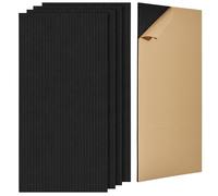 VEVOR 5 Pack Acoustic Panels with Self Adhesive, 47.2 x 23.6 x 0.4 inch Sound Proof Foam Panels, Polyester Fiber Soundproof Wall Panels High Density, for Home, Studio, Office, Theater, Black
