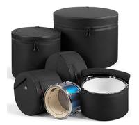 VEVOR 5-Piece Drum Case Set, 600D, Padded Drum Bags for 22in Bass