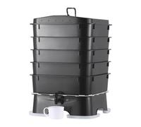 VEVOR 5-Tray Composter 50L Worm Compost Bin - Indoor/Outdoor Worm Farm Kit for Food Waste Recycling Vermicomposting & Vermiculture