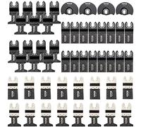 Vevor 50 Pcs Oscillating Saw Blades, Quick Release Multitool Blades Kit, Hcs Blades For Wood Plastic Metal Nails Bolts