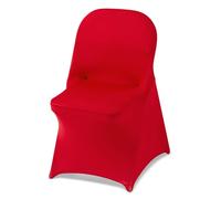 VEVOR 50 Pcs Red Chair Covers, Polyester Spandex Chair Cover, Stretch Slipcovers for Wedding Party Dining Banquet Flat-Front Chair Covers, Fits Chair Measures up to 17.72 x 18.11 x 30.31 inch