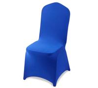 VEVOR 50 Pcs Royal Blue Chair Covers, Polyester Spandex Chair Cover, Stretch Slipcovers for Wedding Party Dining Banquet Flat-Front Chair Covers, Fits Chair Measures up to 20.08 x 17.72 x 37.4 inch