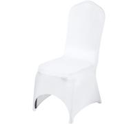 VEVOR 50 Pcs White chair covers Polyester Spandex chair cover Stretch Slipcovers for Wedding Party Dining Banquet chair Decoration covers