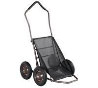 VEVOR 500 LBS Capacity Folding Deer Cart, Black Alloy Steel Game Hauler with 4 Pneumatic Wheels & Ergonomic Handle, Hunting Utility Cart