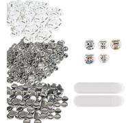 VEVOR 500 Sets 1 inch 25mm Pin Back Button Parts for Button Maker Machine, DIY Round Button Badge Parts, Set Includes Metal Top, Plastic/Metal Button, Clear Film, and Blank Paper for Gifts Presents