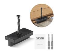 VEVOR 500PCS Hidden Deck Fasteners for Composite Decking Board, Universal Composite Clips & Plastic Hidden Fasteners with Metal Screws,Polypropylene PP Clips Works with 5.5 mm Gaps, Black