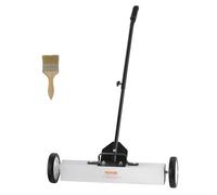 VEVOR 50Lbs Rolling Magnetic Sweeper with Wheels, 24-inch Large Magnet Pickup Lawn Sweeper with Telescoping Handle, Push-Type Magnetic Pick Up Sweeper